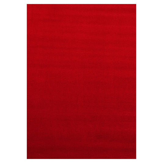 Kurzflorteppiche, Unicolor - Einfarbig, Farbe Rot, Teppich für Wohnzimmer, Rücken aus Anti-rutsch