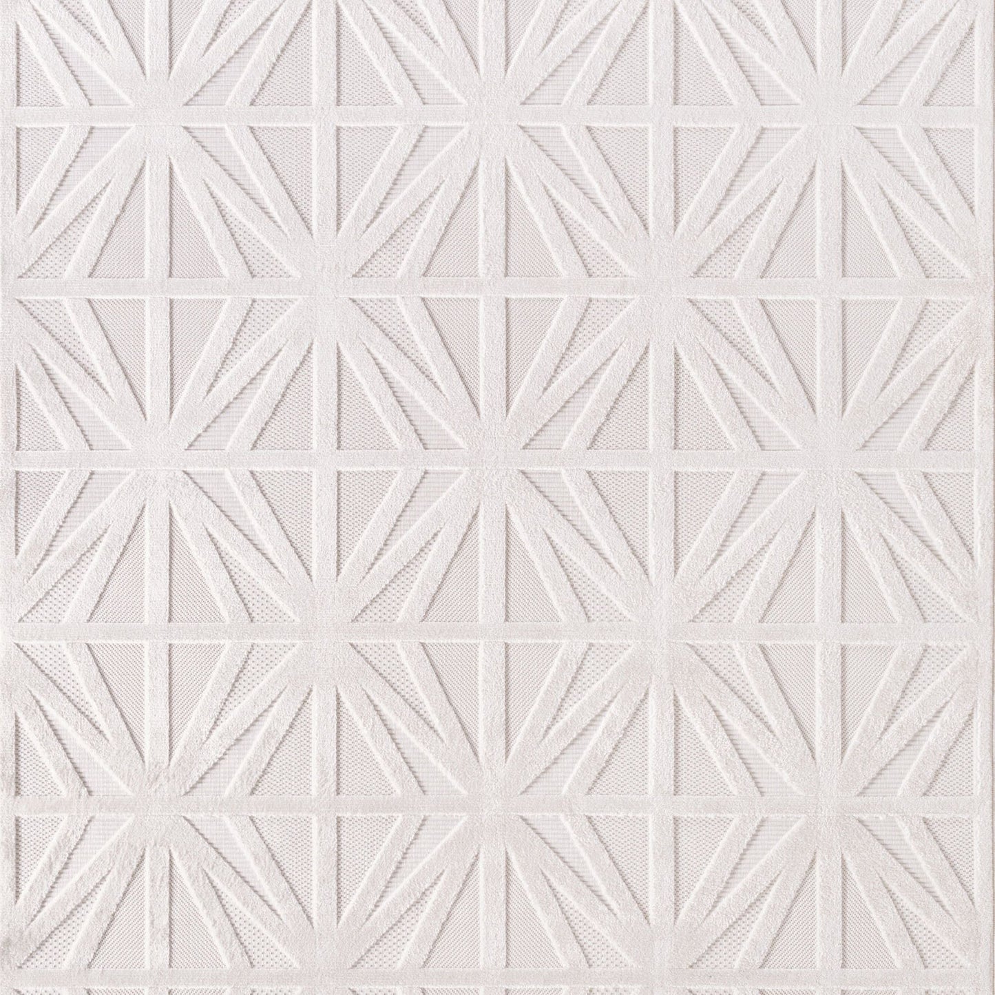 Kurzflor Teppich,3D Design,Farbe Creme,Teppich für Wohnzimmer,Rücken aus fibrilliertes Garn