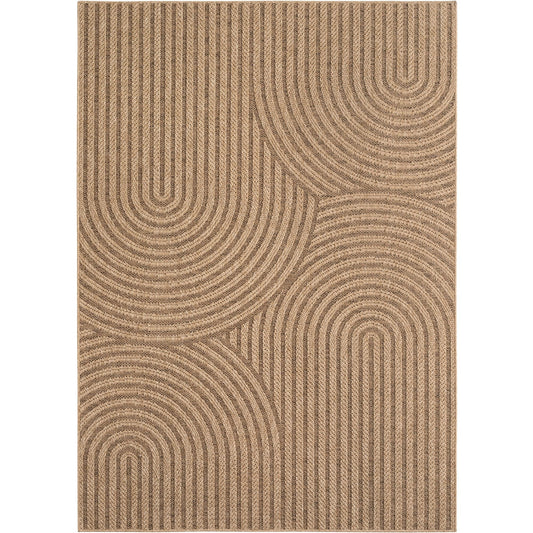 In- & Outdoorteppiche – robust, wetterfest & pflegeleicht im natürlichen Jute-Look, ideal für Wohnzimmer, Küche, Terrasse, Garten und Balkon, 8x25 cm