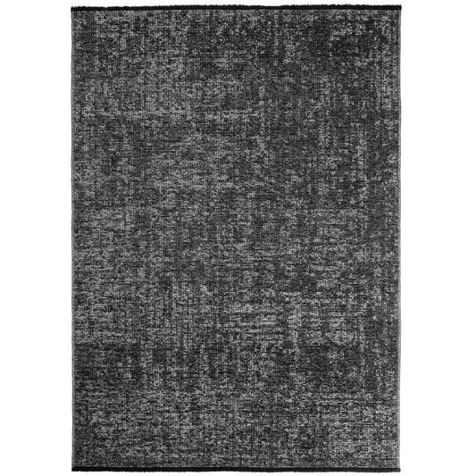 Baumwolle Chenille Teppich Läufer Grau 8x15 cm – Waschbar, Boho-Stil, Vintage Kelim, Kurzflor, Rutschfest & Weich, Einfarbig Meliert, Für Küche, Schlafzimmer & Flur