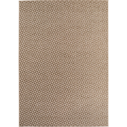In- & Outdoorteppiche Beige 8x25 cm Läufer, Wetterfest & UV-beständig, Ideal für Küche, Balkon, Terrasse, Wohnzimmer und Esszimmer, Karo-Design im Boho-Stil