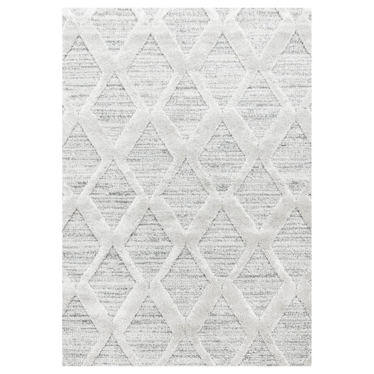 Hochflorteppiche, Boho-Design, Farbe Grau, Teppich für Wohnzimmer, Rücken aus Jute