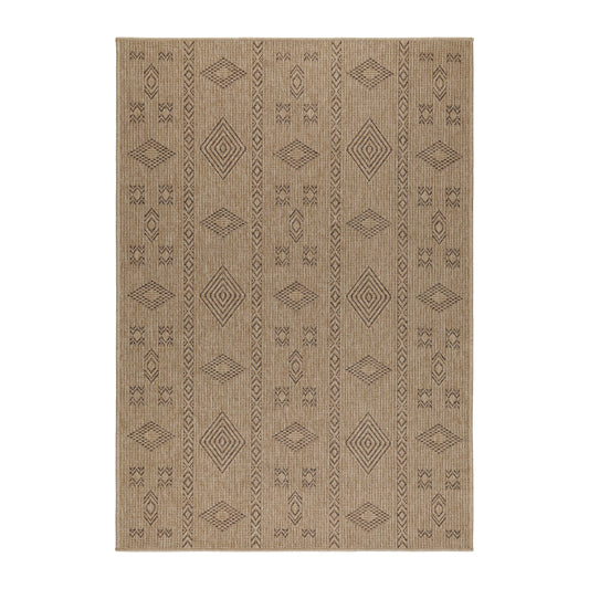 Outdoorteppiche, Vintage Design, Farbe Schwarz, Teppich für Terasse-Balkon-Küche, Rücken aus Polypropylen