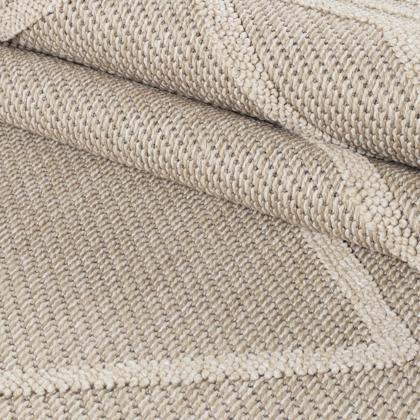 Outdoorteppiche, Boho design, Farbe Beige, Teppich für Terasse-Balkon-Küche, Rücken aus Polypropylen