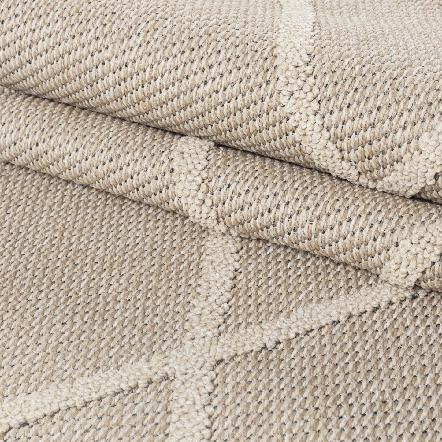 Outdoorteppiche, Boho design, Farbe Beige, Teppich für Terasse-Balkon-Küche, Rücken aus Polypropylen