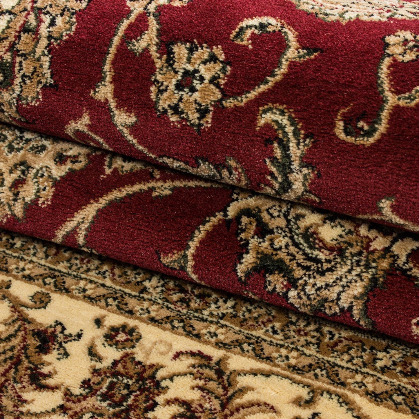 Klassische & Orientteppiche, Orientalisch Design, Farbe Rot, Teppich für Wohnzimmer, Rücken aus Jute