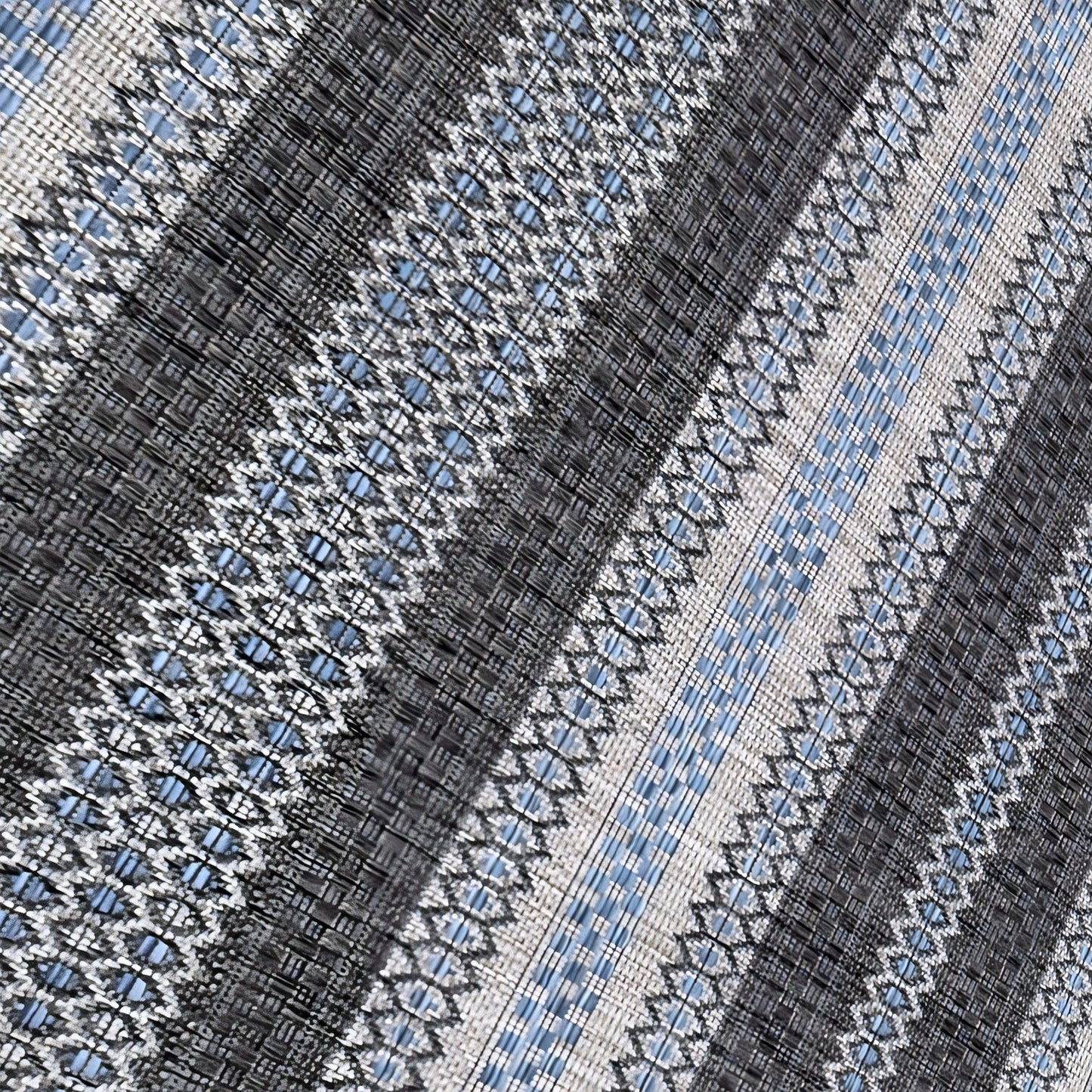 Outdoorteppiche, Vintage Design, Farbe Schwarz, Teppich für Terasse-Balkon-Küche, Rücken aus Polypropylen