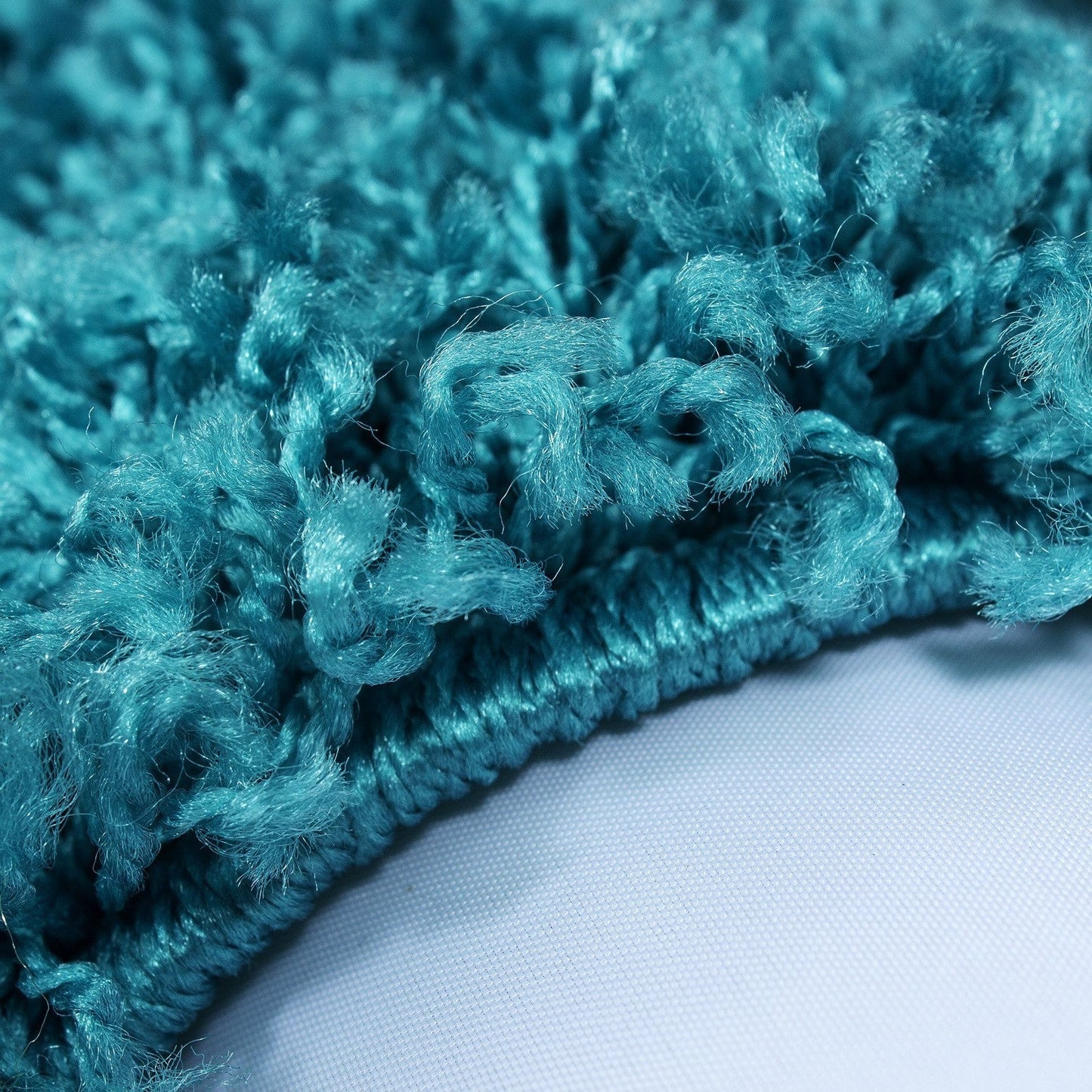 Hochflor Langflor Wohnzimmer DREAM Shaggy Teppich Unifarbe Florhöhe 5cm Türkis