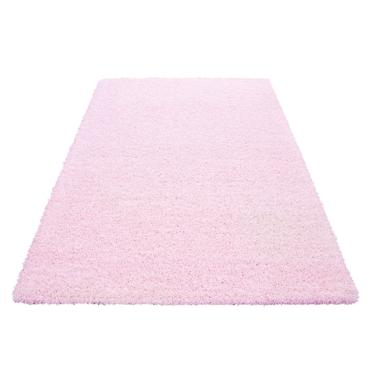 Hochflor Langflor Wohnzimmer Shaggy Teppich Florhöhe 3cm unifarbe Pink