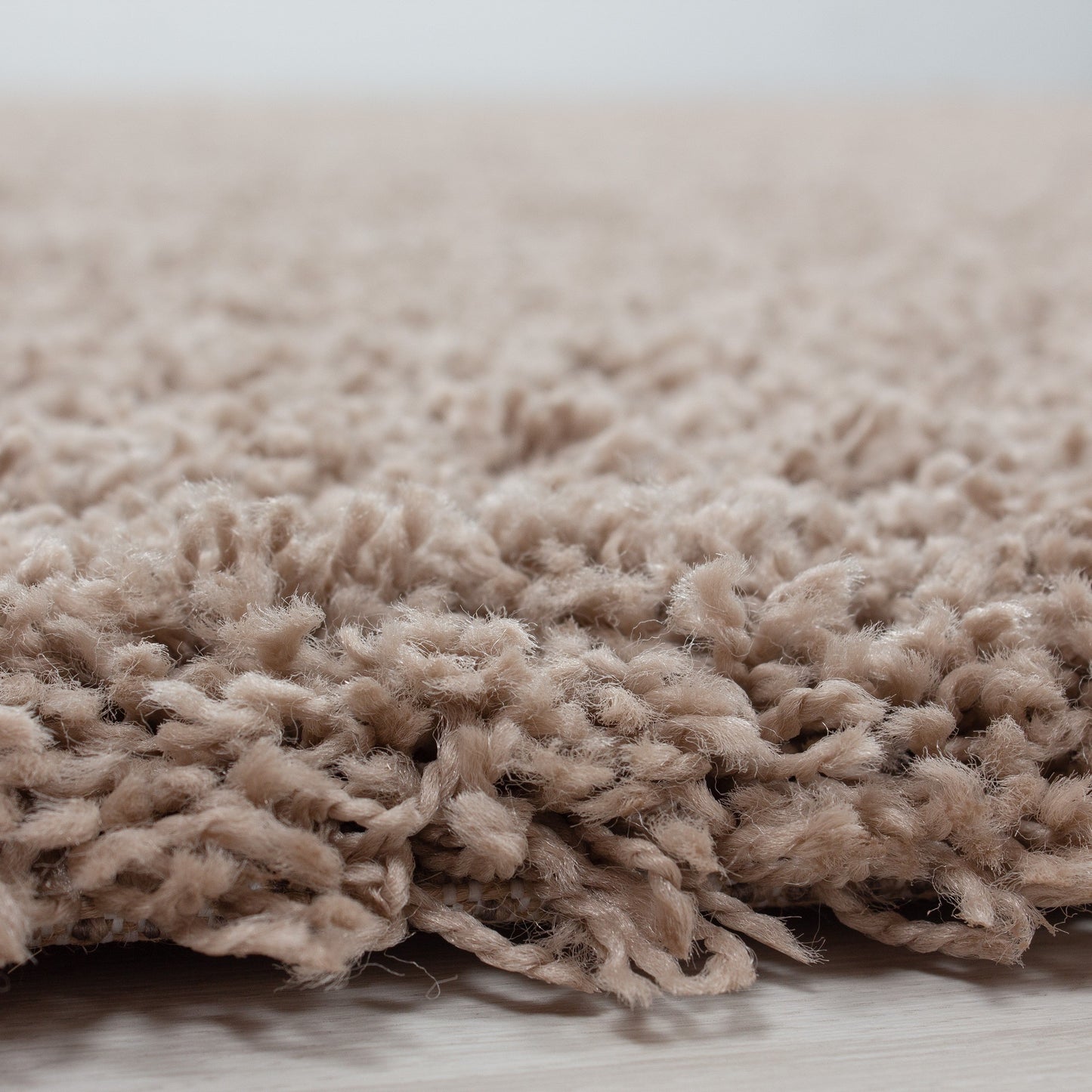 Hochflor Langflor Wohnzimmer DREAM Shaggy Teppich Unifarbe Florhöhe 5cm BEIGE