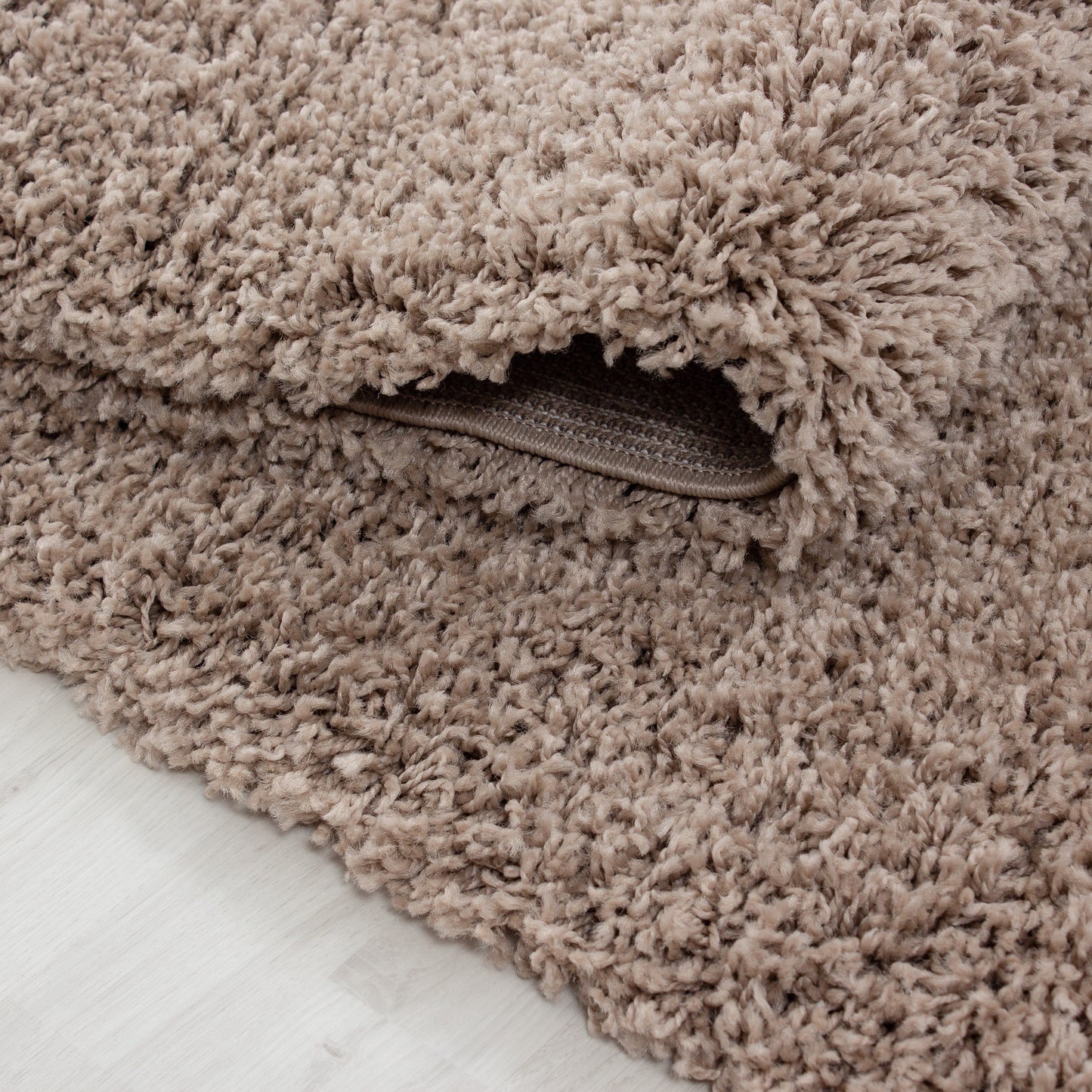 Hochflor Langflor Wohnzimmer DREAM Shaggy Teppich Unifarbe Florhöhe 5cm BEIGE