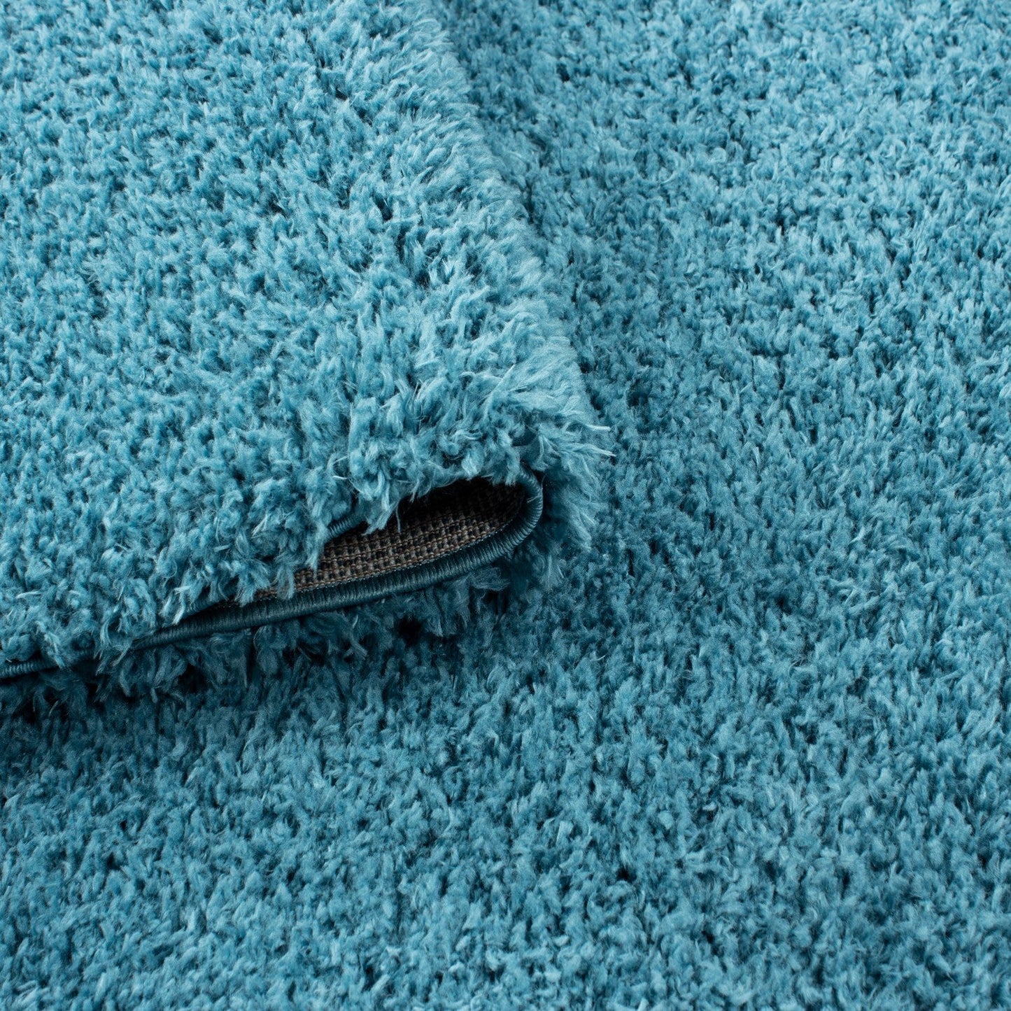 Hochflor Supersoft Shaggy kuscheliger Teppich extreme weich Unifarbe Türkis