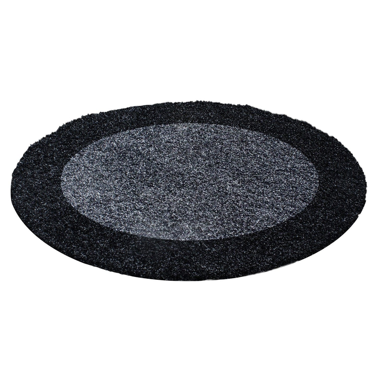 Hochflor Langflor Wohnzimmer Shaggy Teppich 2 Farbig Anthrazit Grau
