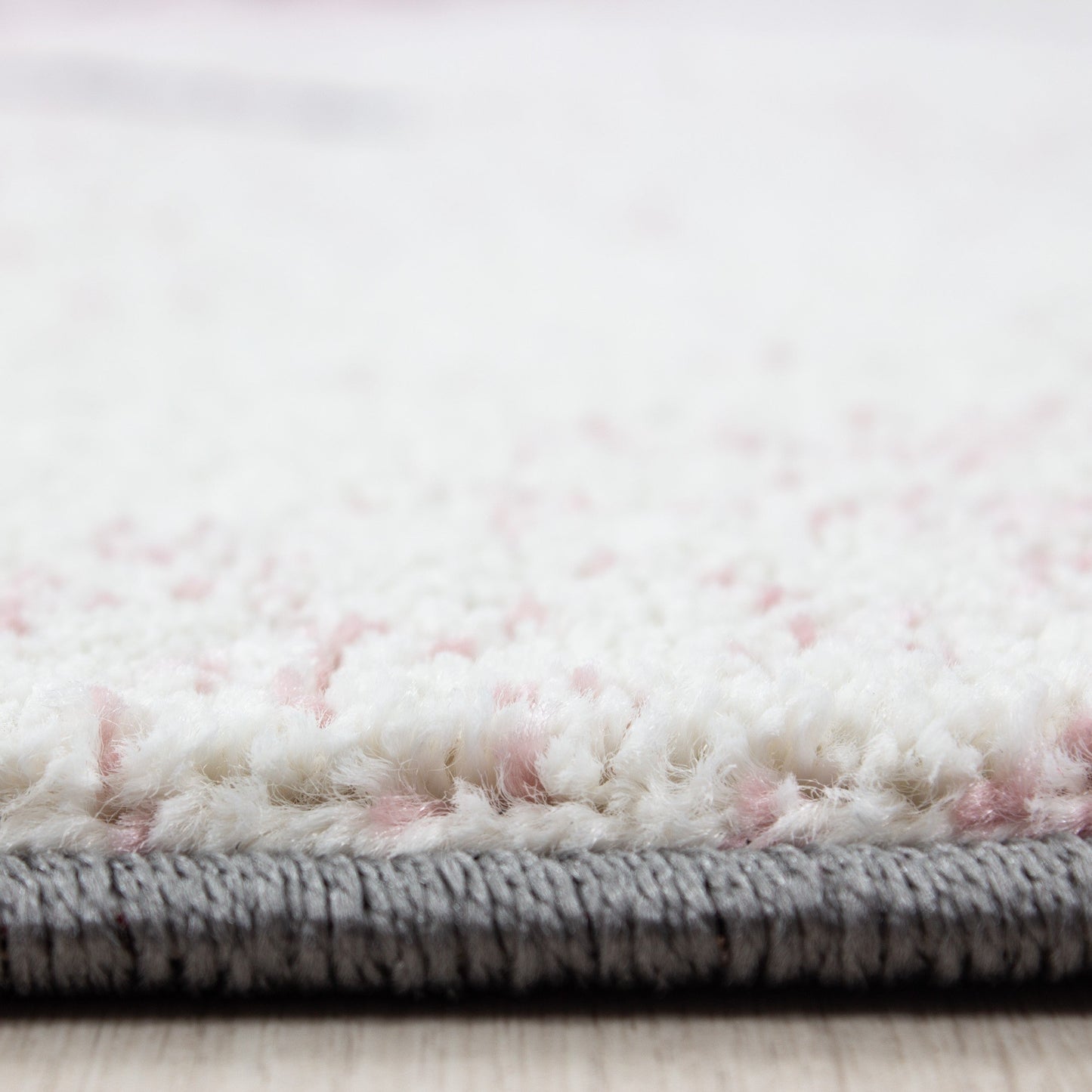 Kinderteppich Kinderzimmer Teppich niedlicher Elefantenbaby Stern Grau-Weiß-Pink