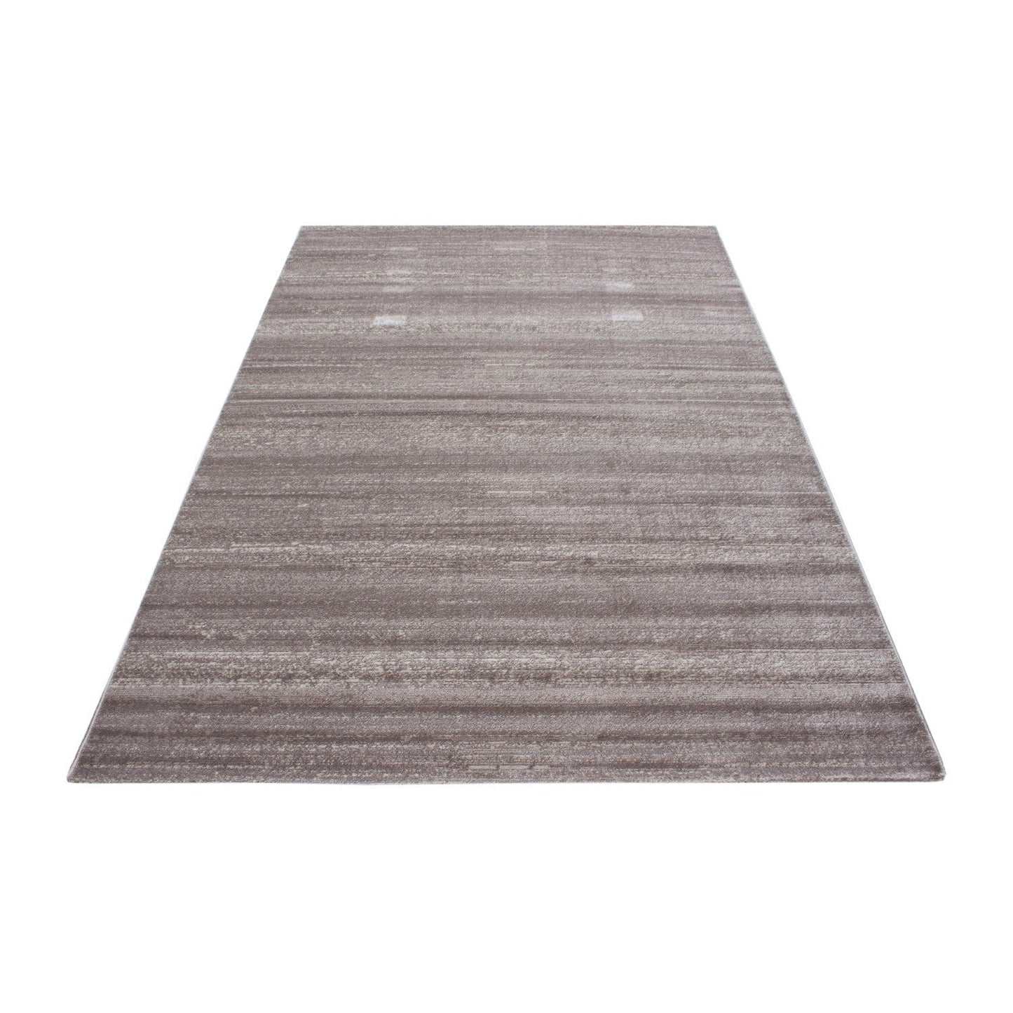 Moderner Designer Kurzflor Wohnzimmer Teppich Beige Mocca
