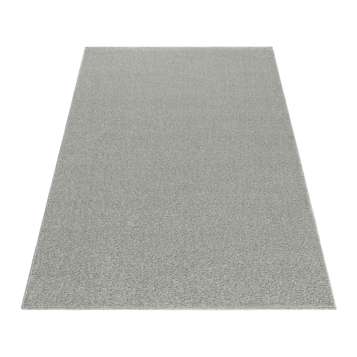 Kurzflor Gabbeh Optik Wohnzimmerteppich Flachflor Teppich Einfarbig Creme