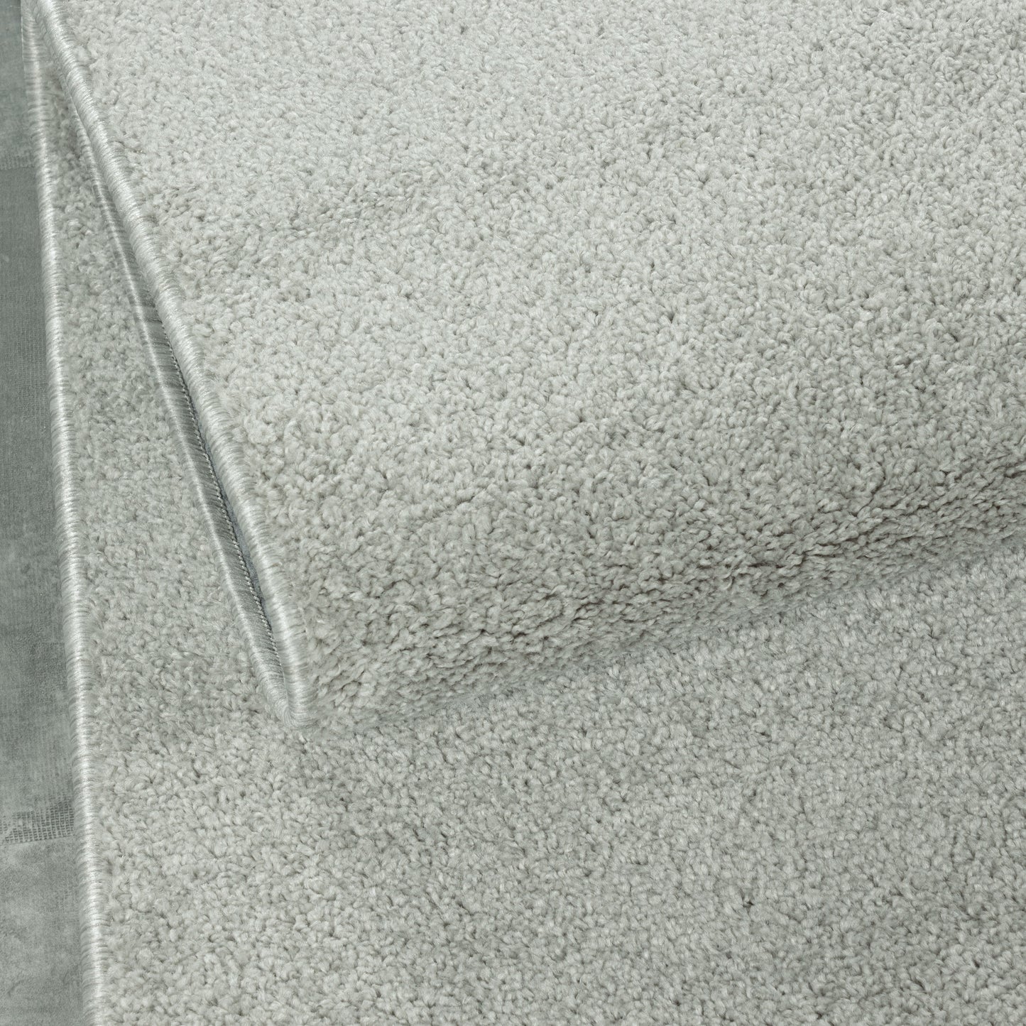 Kurzflor Gabbeh Optik Wohnzimmerteppich Flachflor Teppich Einfarbig Creme