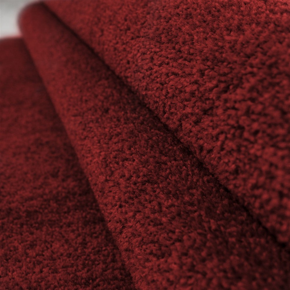 Teppich Kurzflor Modern Wohnzimmer Einfarbig Meliert Uni günstig Rot