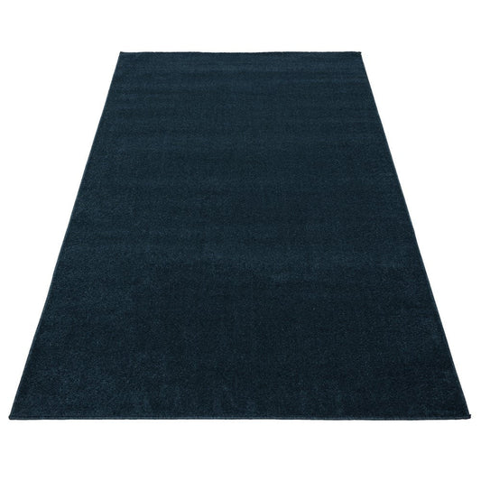Teppich Kurzflor Modern Wohnzimmer Einfarbig Meliert Uni günstig Türkis