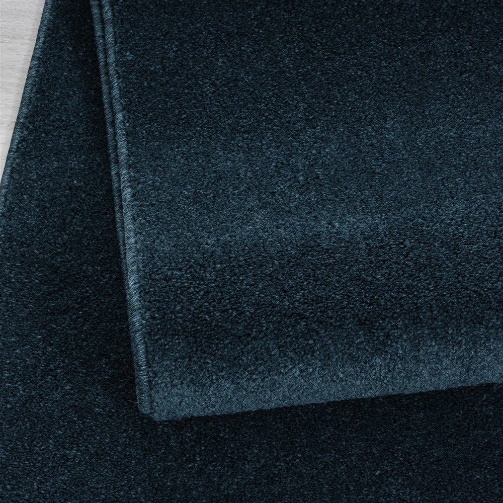 Teppich Kurzflor Modern Wohnzimmer Einfarbig Meliert Uni günstig Türkis