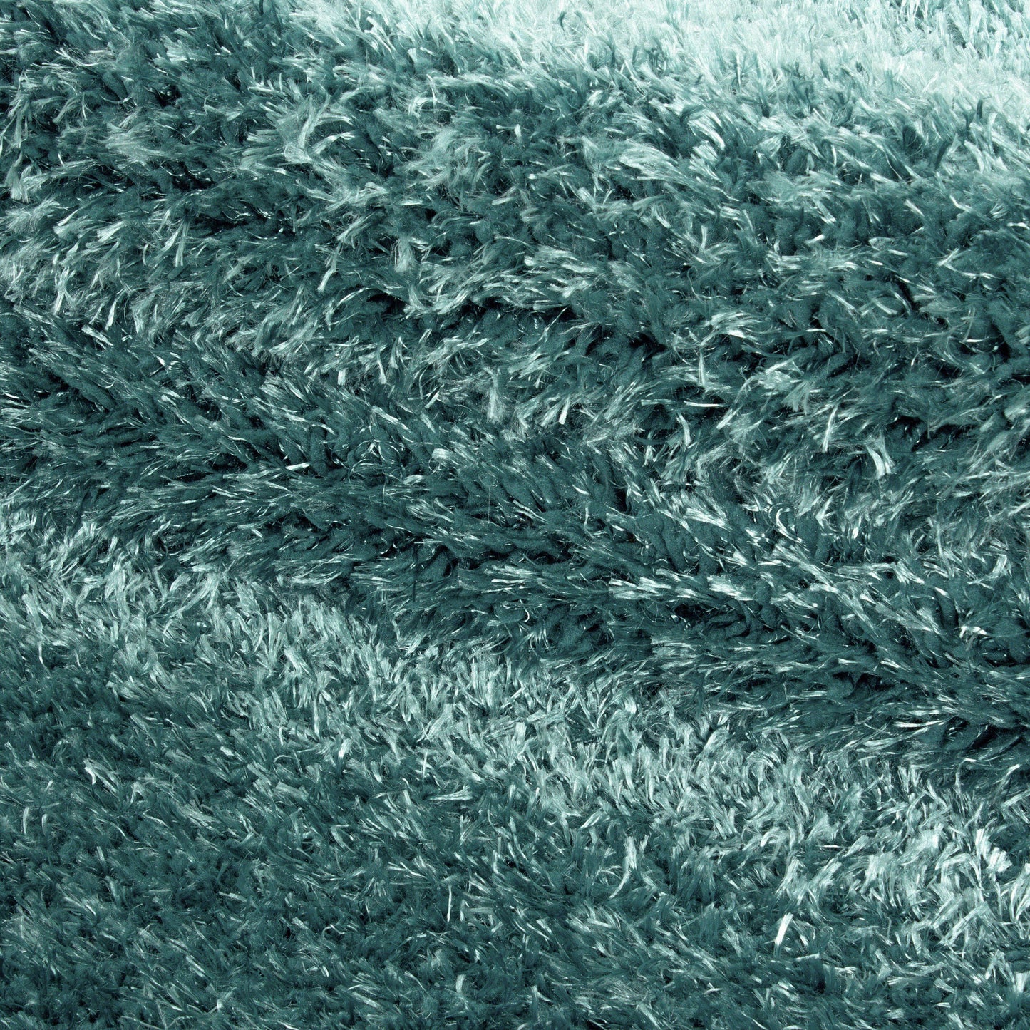 Shaggy Wohnzimmer Hochflor Teppich Glanz Garn Einfarbig Aqua Blau