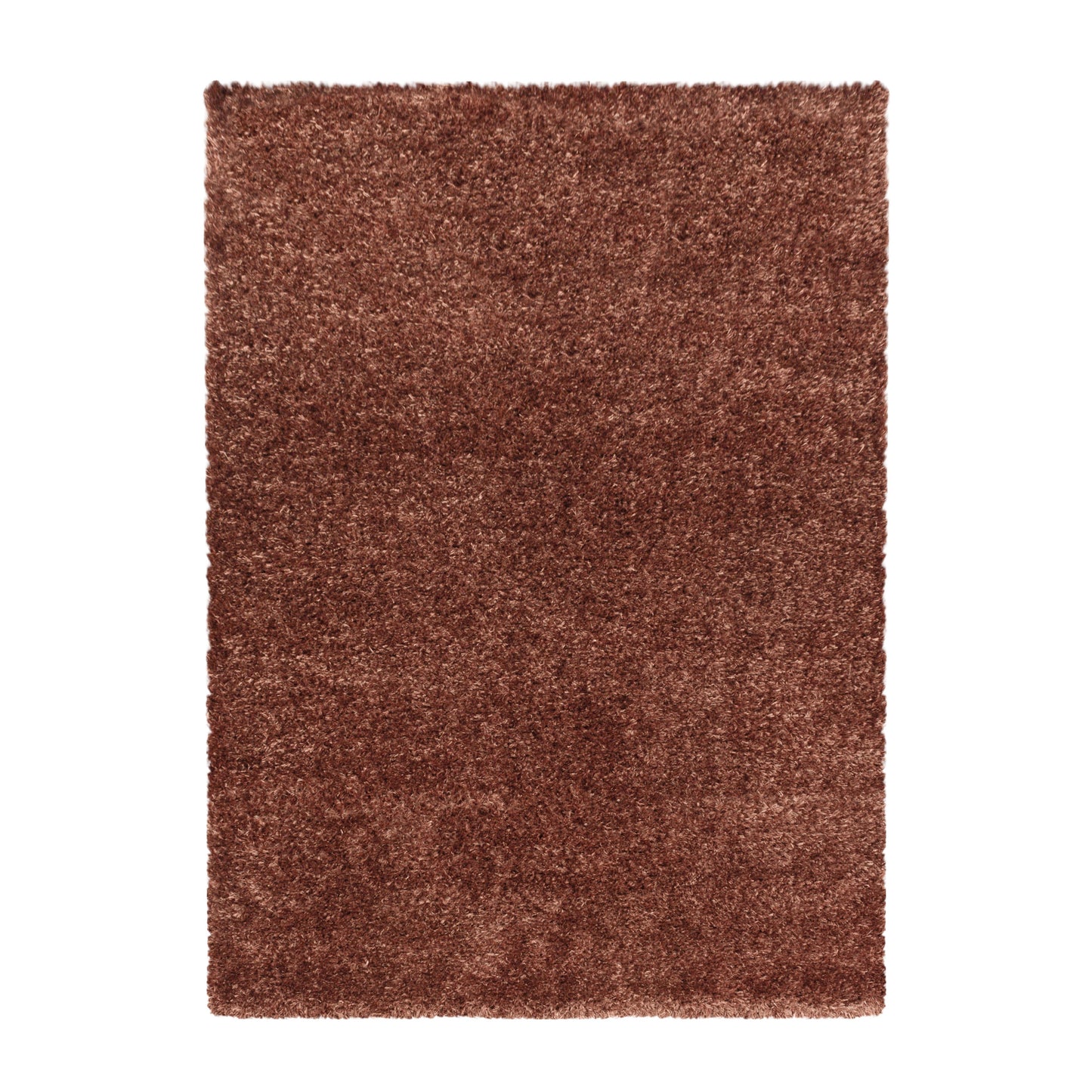 Shaggy Wohnzimmer Hochflor Teppich Glanz Garn Einfarbig Kupfer