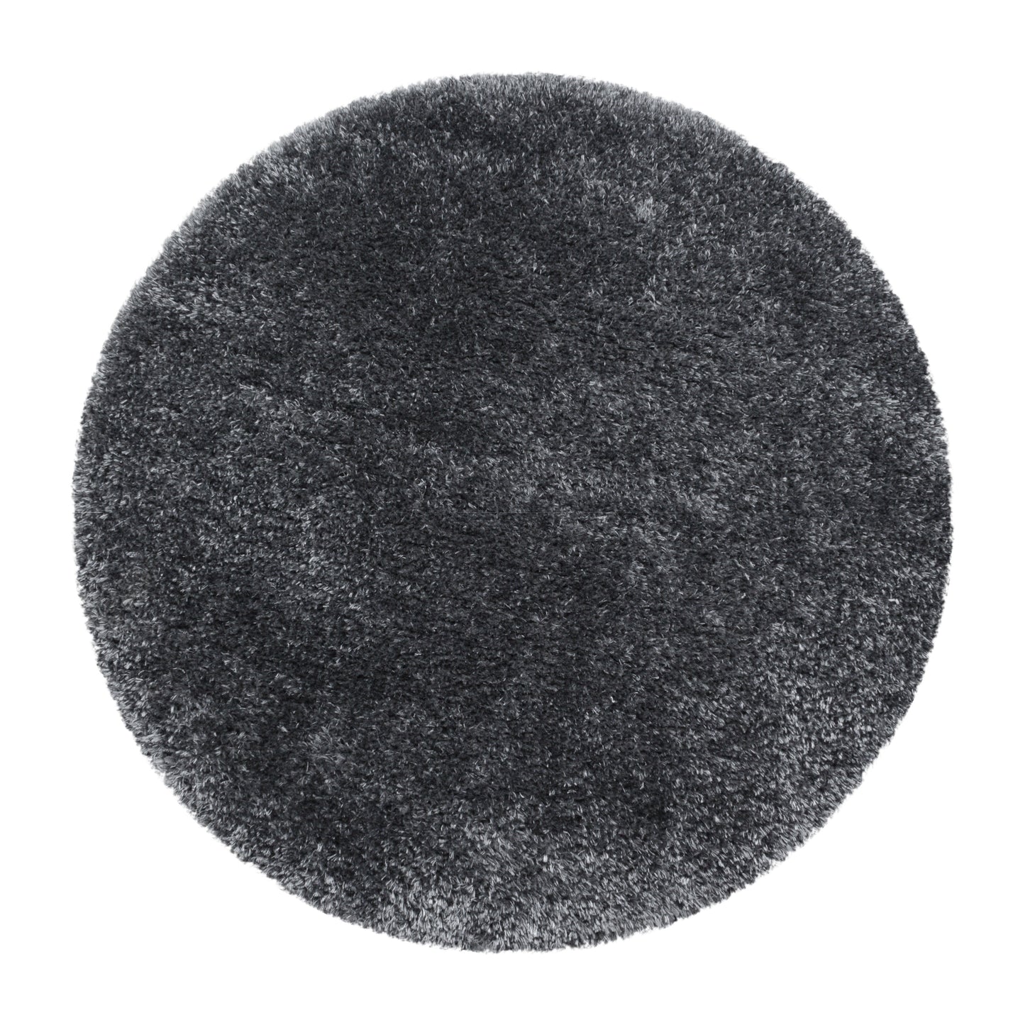 Shaggy Wohnzimmer Hochflor Teppich Glanz Garn Einfarbig Grau