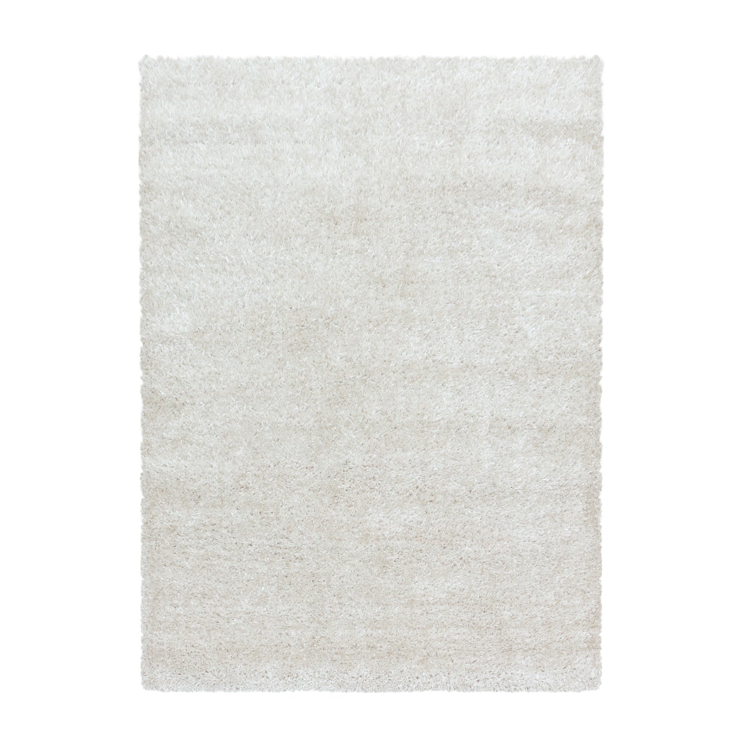 Shaggy Wohnzimmer Hochflor Teppich Glanz Garn Einfarbig Natur