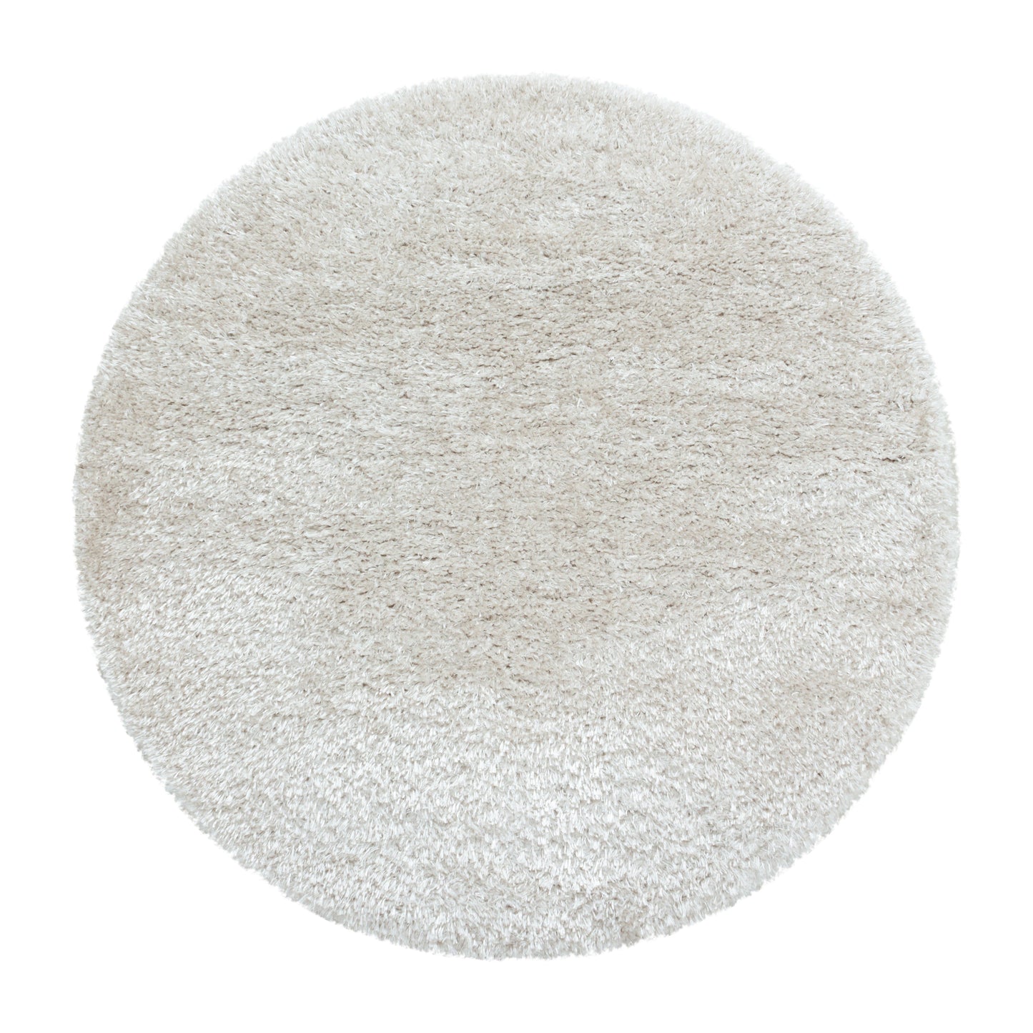 Shaggy Wohnzimmer Hochflor Teppich Glanz Garn Einfarbig Natur