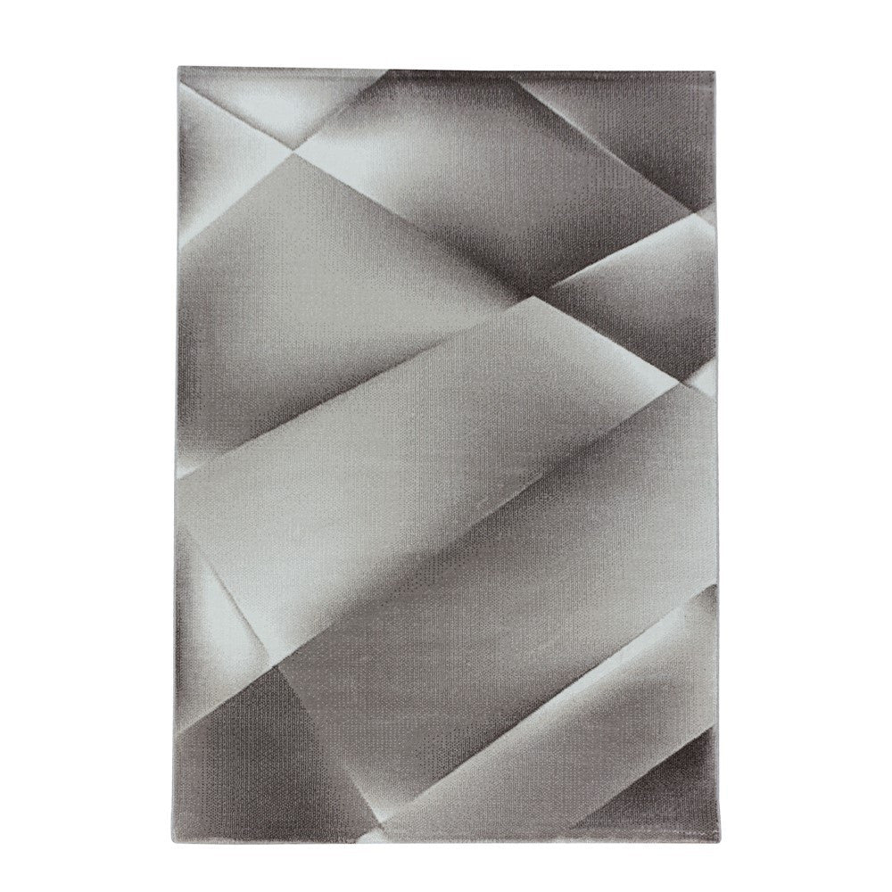 Wohnzimmerteppich Kurzflor Teppich Abstraktes Design Soft Flor Braun
