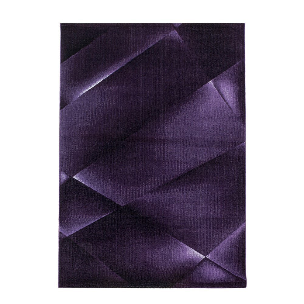 Wohnzimmerteppich Kurzflor Teppich Abstraktes Design Soft Flor Lila