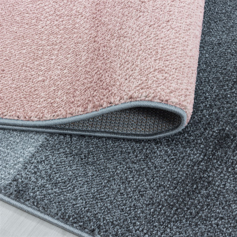 Wohnzimmerteppich Kurzflor Teppich Design Zipcode Muster Rechteck Rose