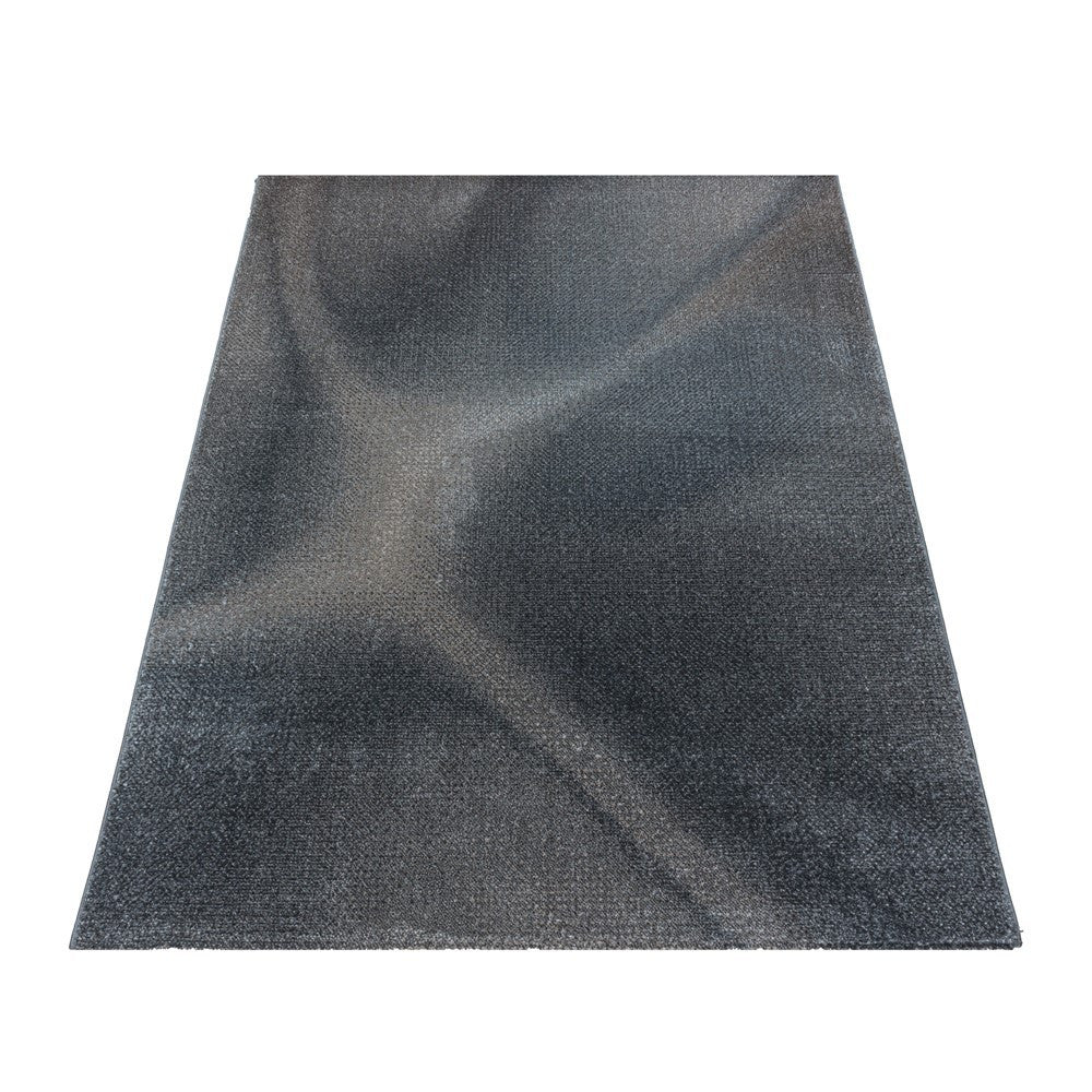 Wohnzimmerteppich Kurzflor Teppich Design Plastische Schatten Muster Braun
