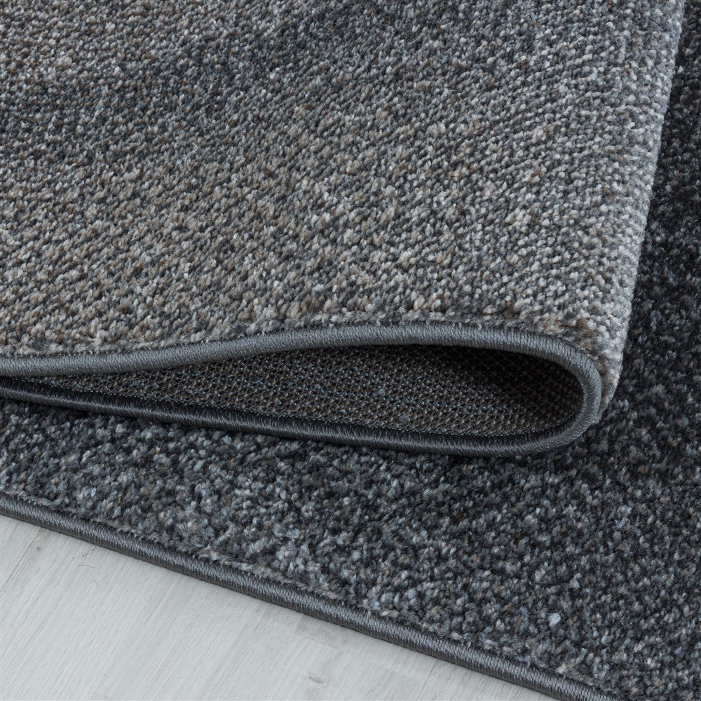 Wohnzimmerteppich Kurzflor Teppich Design Plastische Schatten Muster Braun