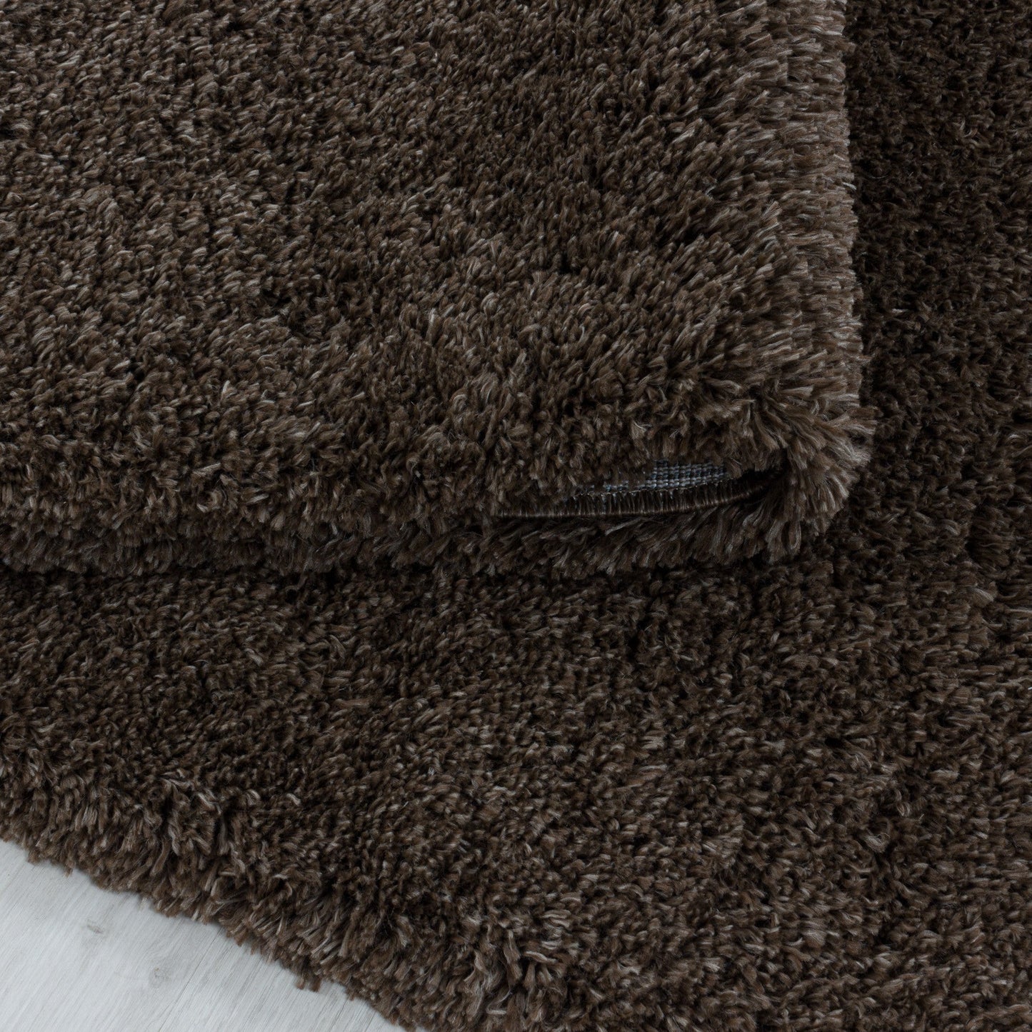 Wohnzimmerteppich Hochflor Teppich Super Soft Shaggy Flor Weich Farbe Braun