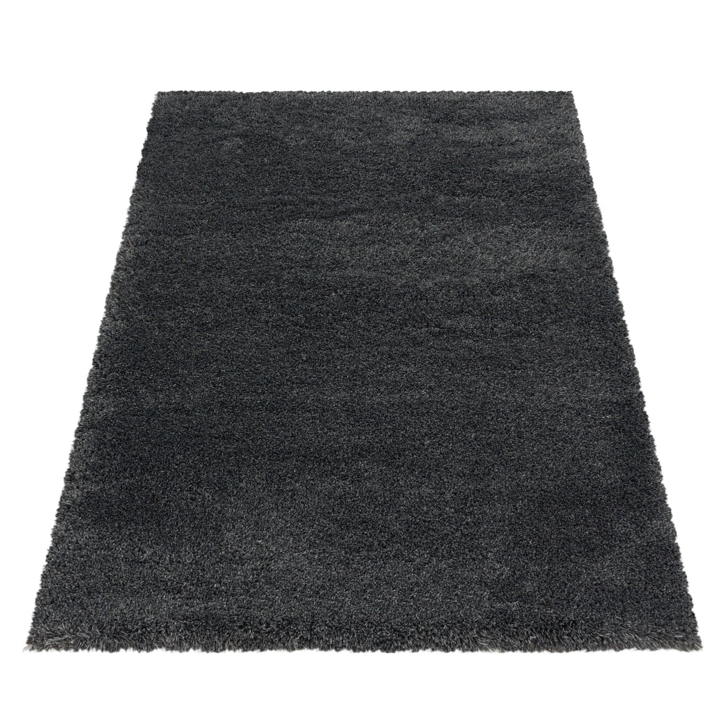 Wohnzimmerteppich Hochflor Teppich Super Soft Shaggy Flor Weich Farbe Grau