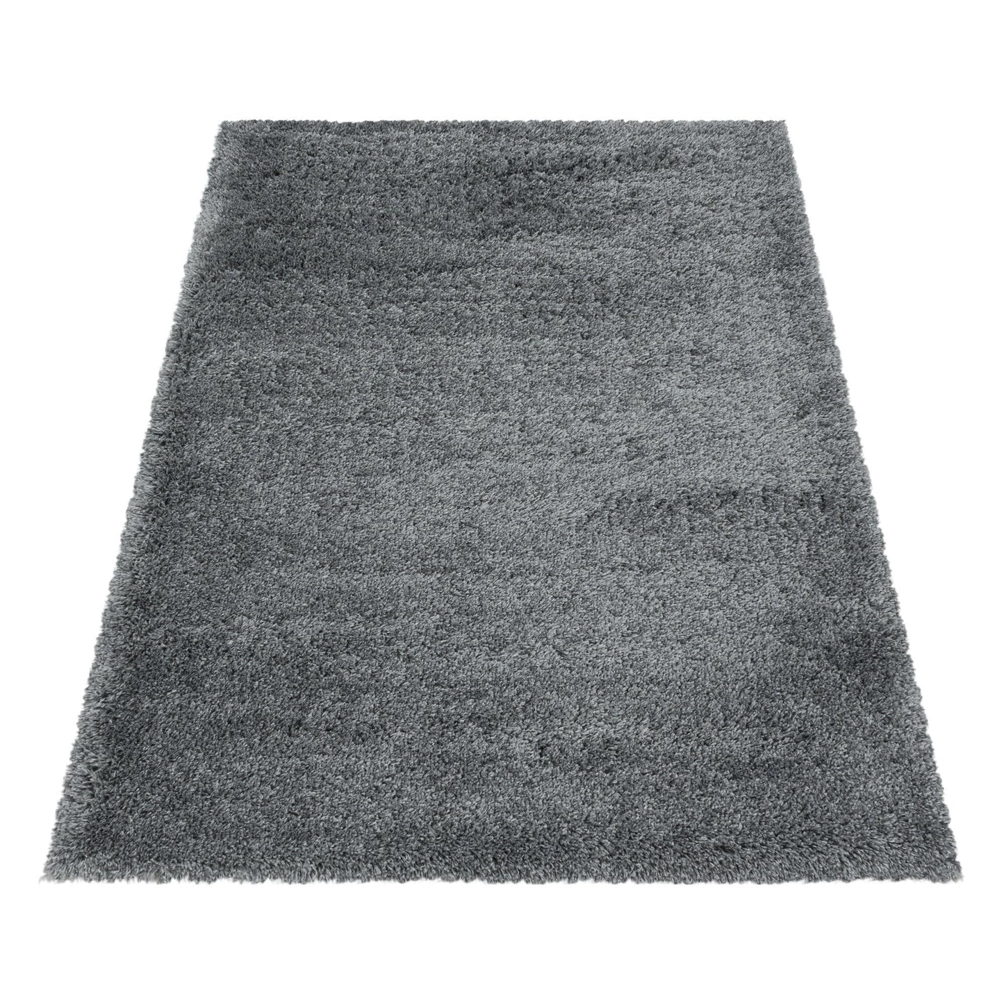 Wohnzimmerteppich Hochflor Teppich Super Soft Shaggy Flor Weich Farbe Hellgrau