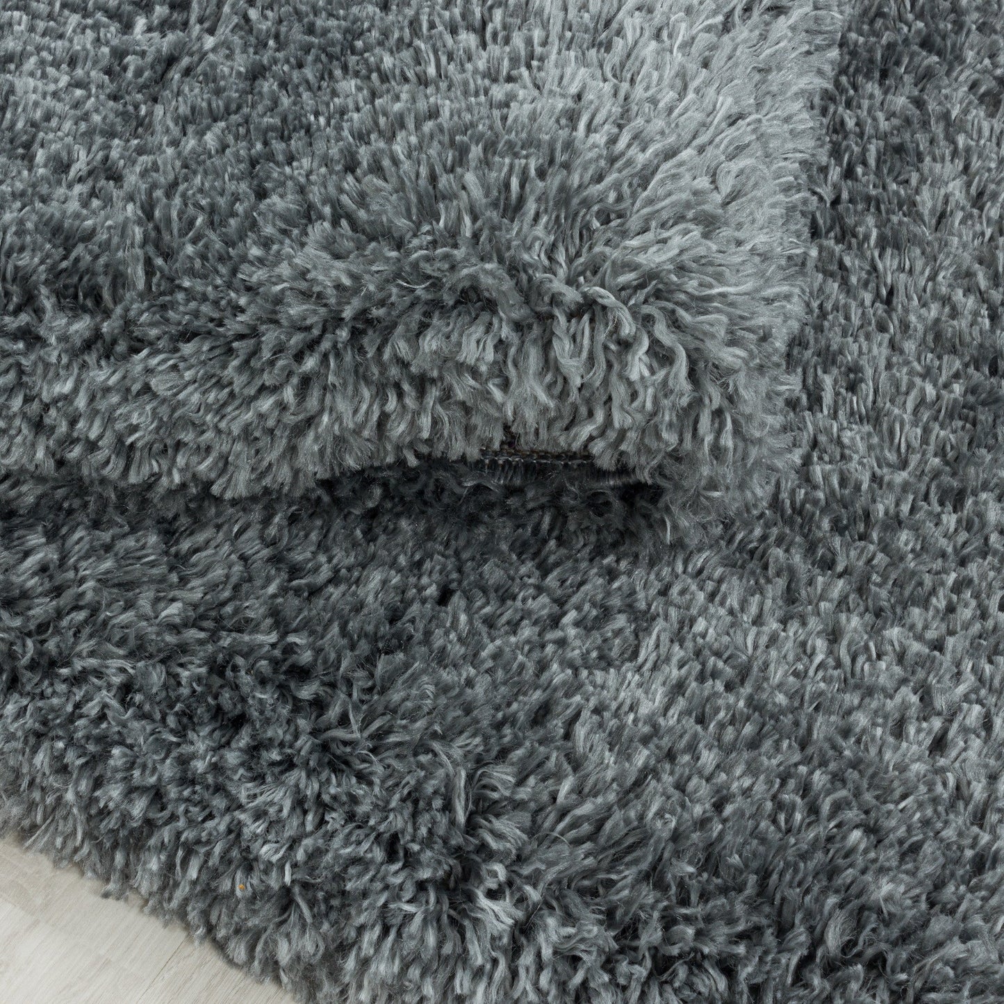 Wohnzimmerteppich Hochflor Teppich Super Soft Shaggy Flor Weich Farbe Hellgrau