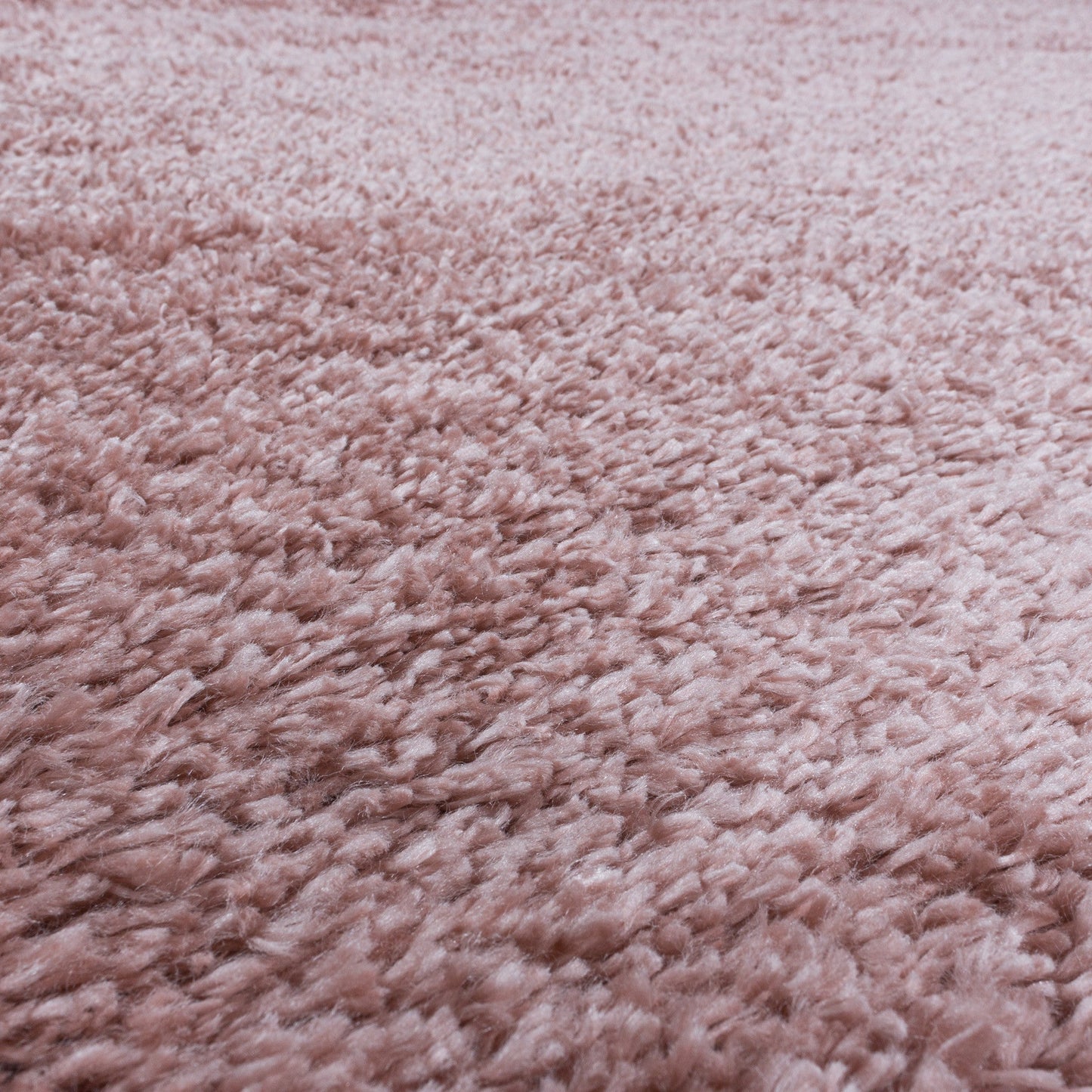 Wohnzimmerteppich Hochflor Teppich Super Soft Shaggy Flor Weich Farbe Rose