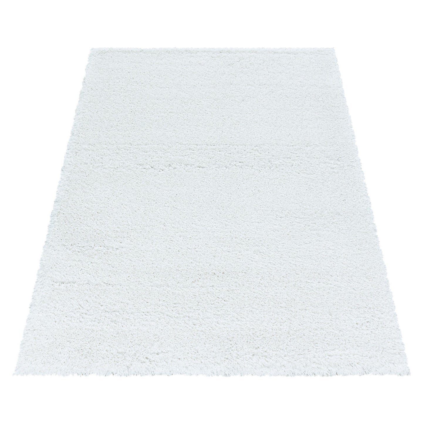 Wohnzimmerteppich Hochflor Teppich Super Soft Shaggy Flor Weich Farbe Weiss