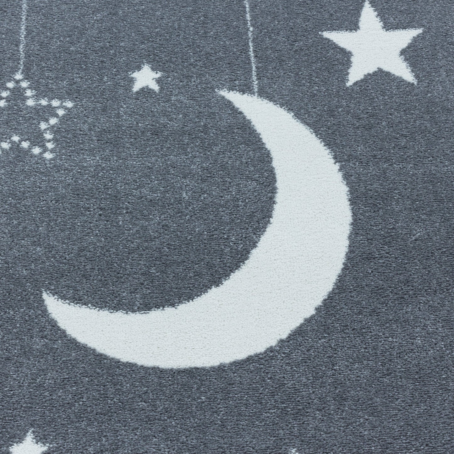Kurzflor Kinderteppich Kinderzimmer Teppich Sternenhimmel Mond Wolken Rosa