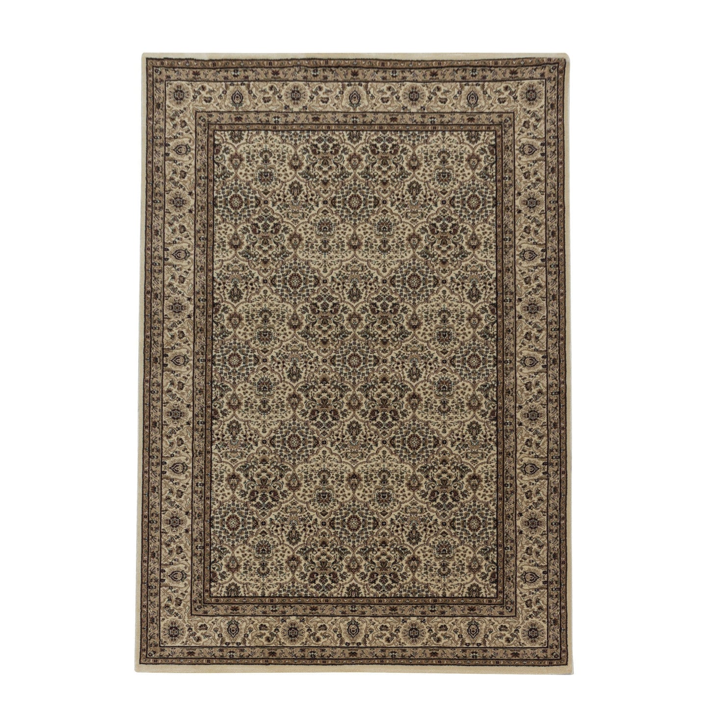 Wohnzimmer Kurzflor Teppich Design Orient Teppich Klassik Antike Ornamente Beige