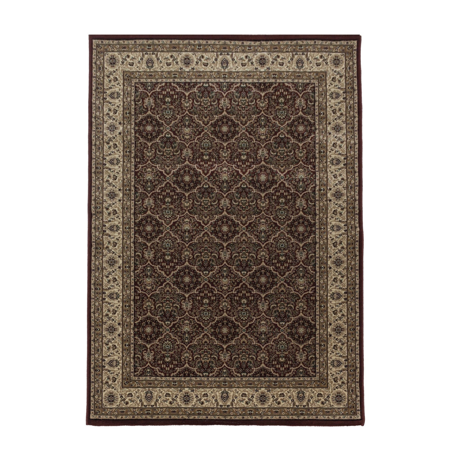 Wohnzimmer Kurzflor Teppich Design Orient Teppich Klassik Antike Ornamente Rot