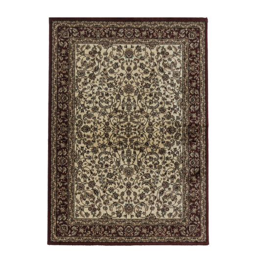 Wohnzimmer Kurzflor Teppich Design Orient Teppich Klassik Antike Ornamente Creme
