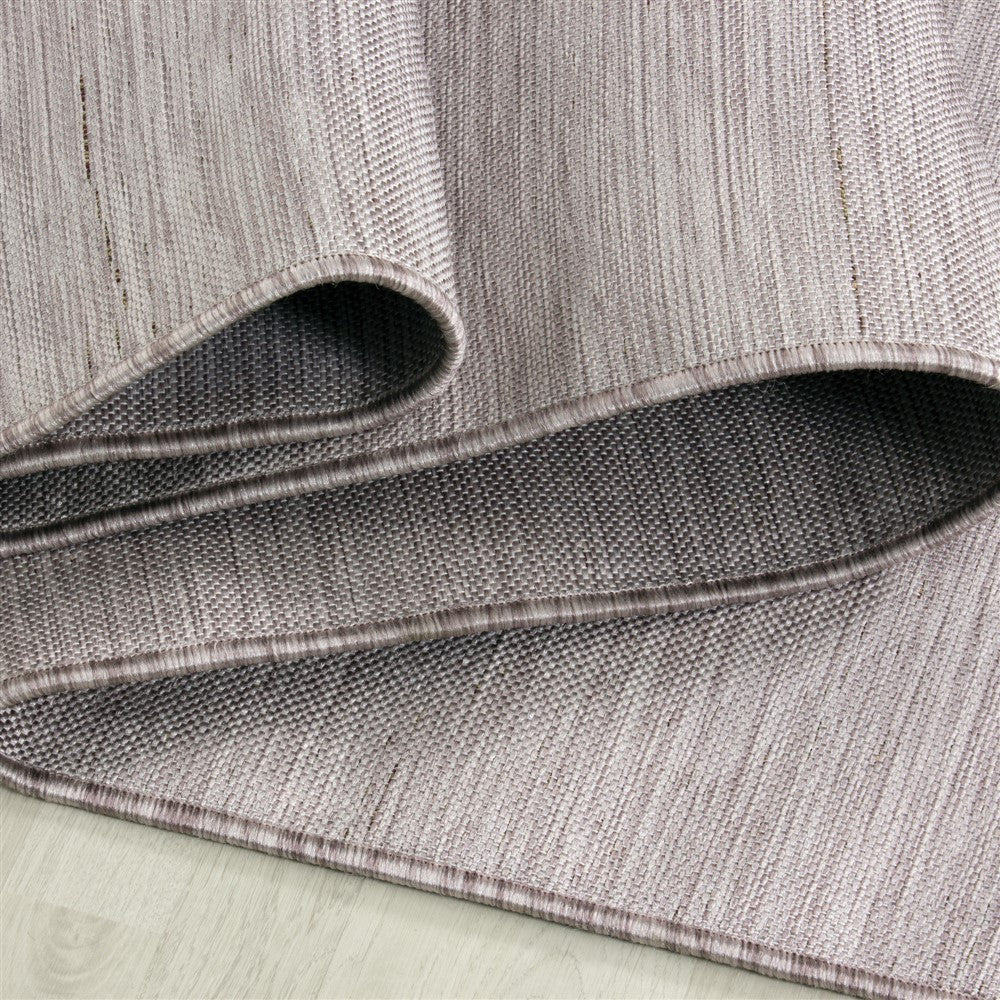 Teppich Sisal optik Flachgewebe Terrassen In- Outdoor Meliert Pink Creme