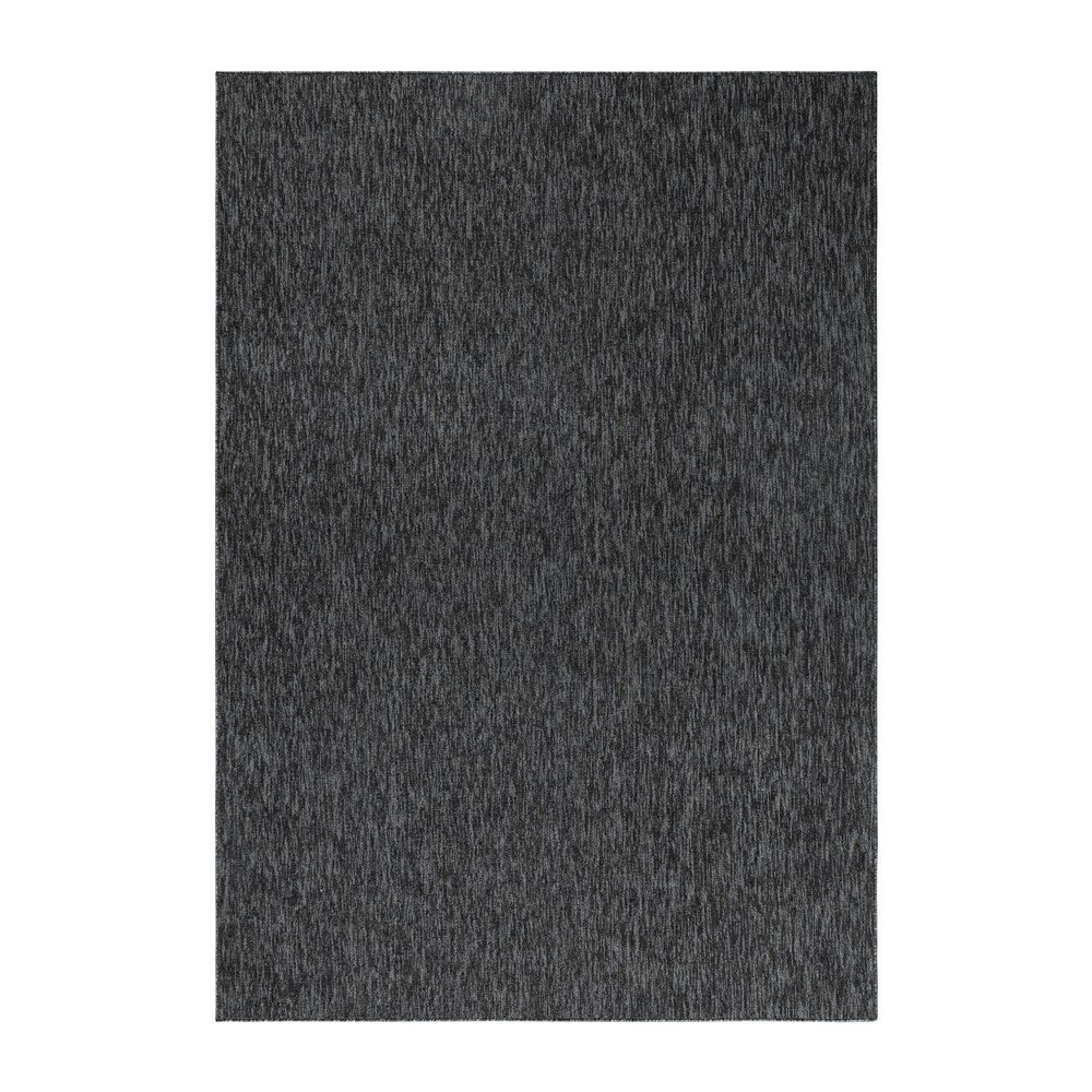 Teppich Kurzflor 4mm Florhöhe meliert glänzend Wohnzimmer Heimbüro Anthrazit