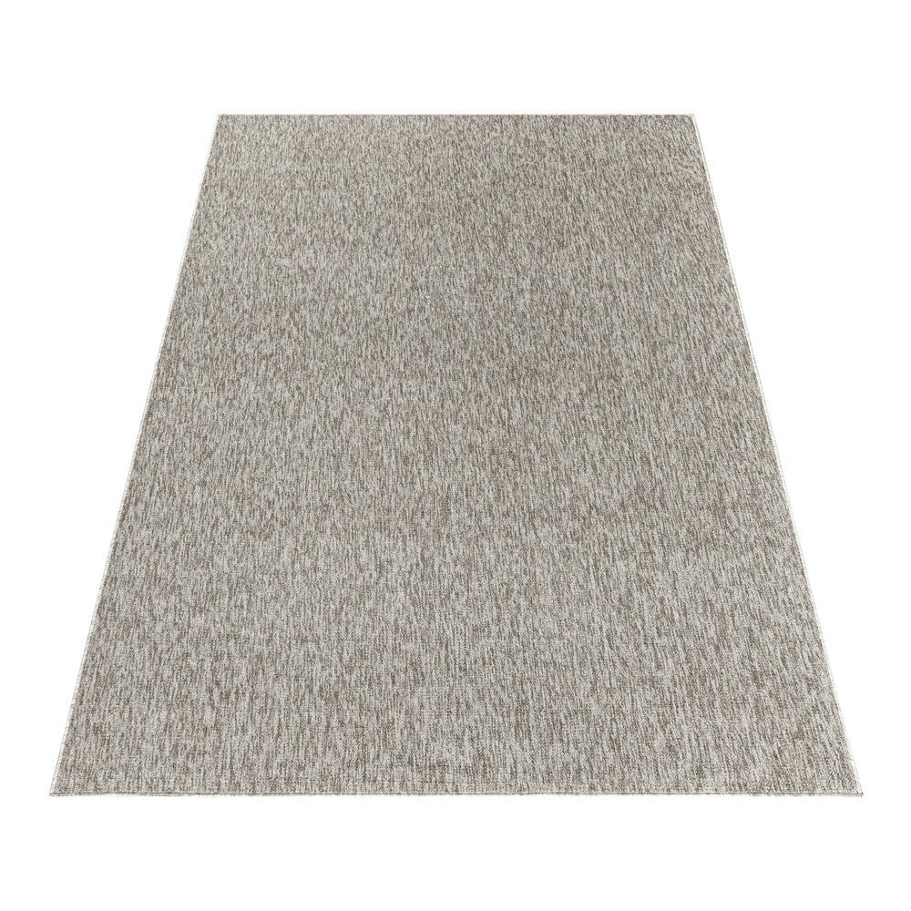 Teppich Kurzflor 4mm Florhöhe meliert glänzend Wohnzimmerteppich Heimbüro Beige