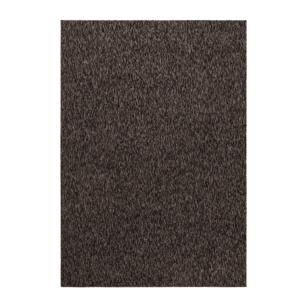 Teppich Kurzflor 4mm Florhöhe meliert glänzend Wohnzimmerteppich Heimbüro Braun