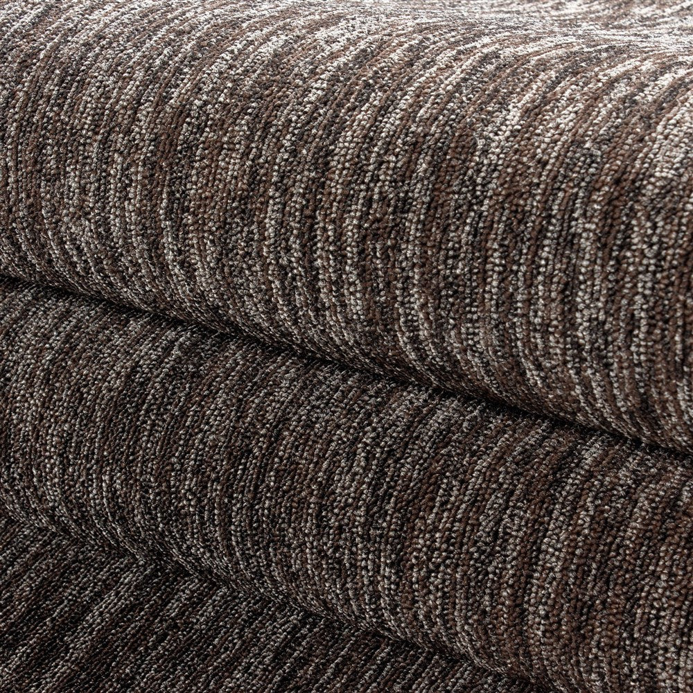 Teppich Kurzflor 4mm Florhöhe meliert glänzend Wohnzimmerteppich Heimbüro Braun