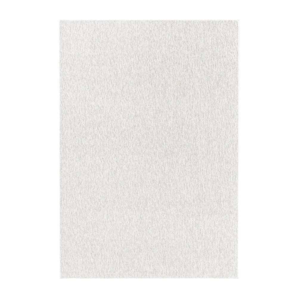 Teppich Kurzflor 4mm Florhöhe meliert glänzend Wohnzimmerteppich Heimbüro Creme